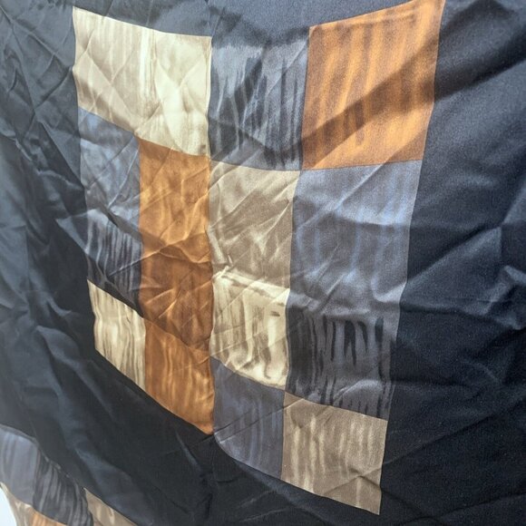 LIZ CLAIBORNE Designer Geometric Pattern Silk Scarf Square Vintage 34” - Picture 4 of 5